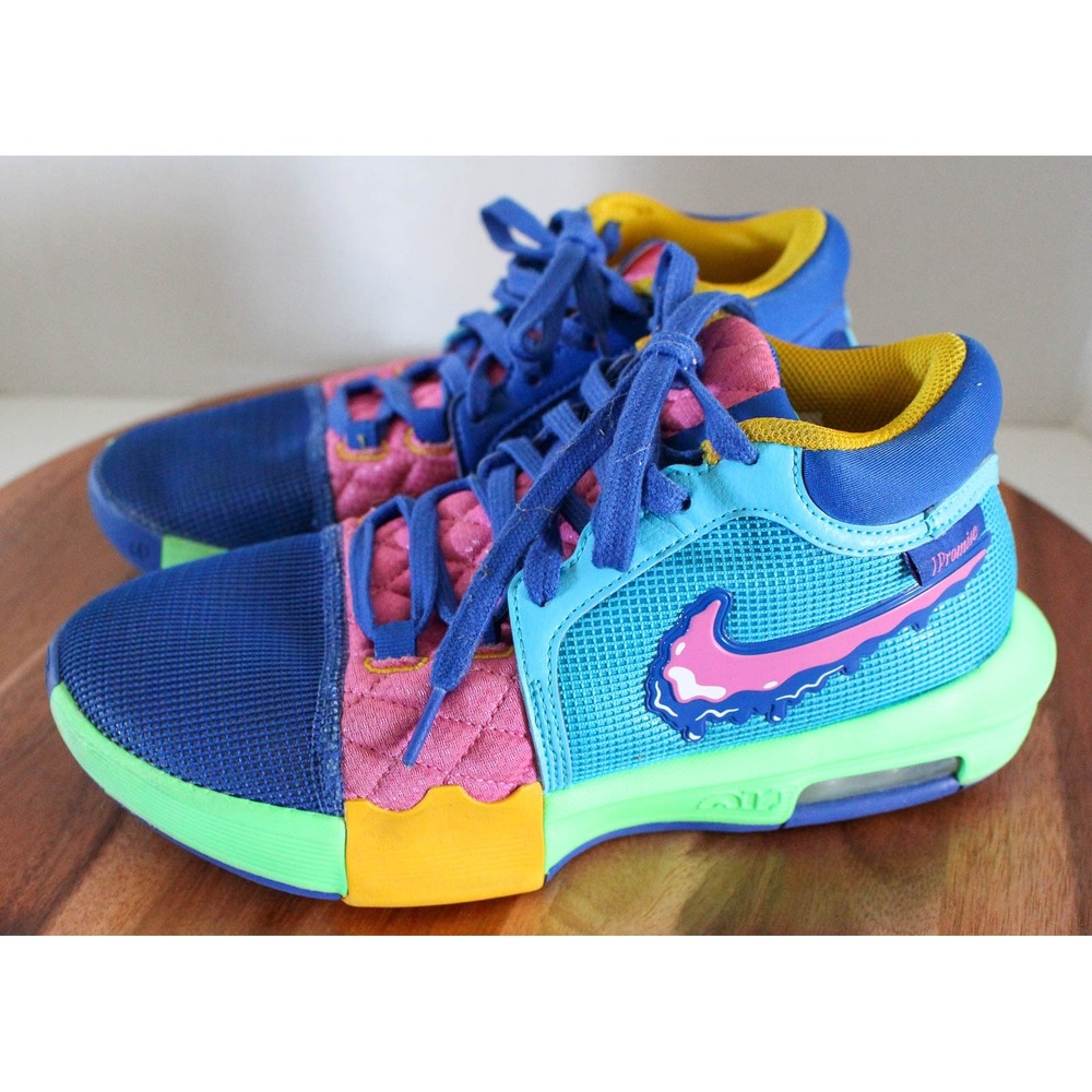 Nike LeBron Witness 8 GS I Promise Basketball Sneakers Mens 7.5 Blue HJ2962-900